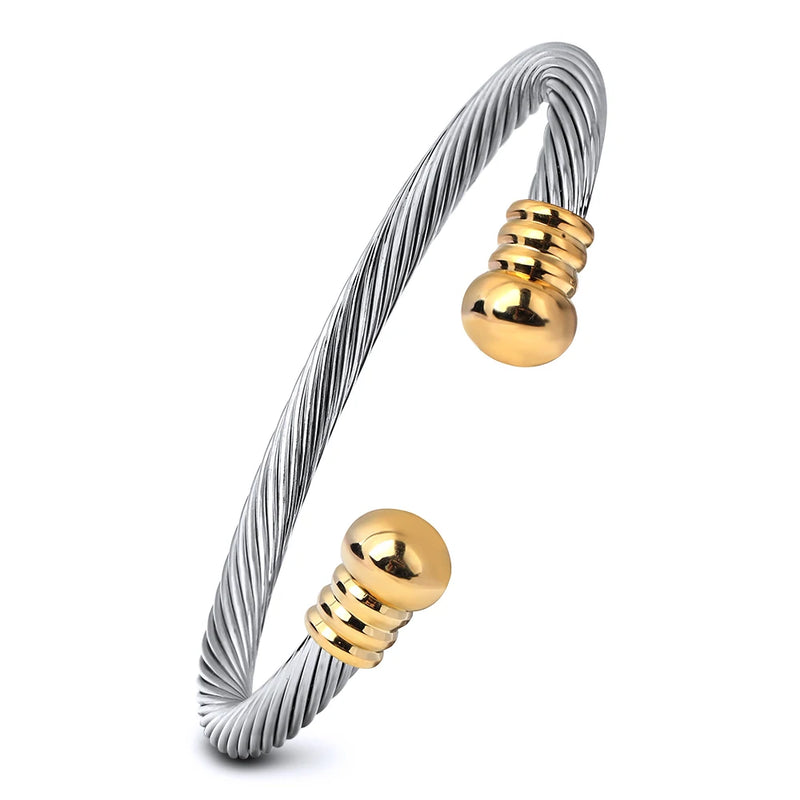 Stainless Steel Twisting Line Bracelet for Women