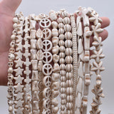 Starfish Skull Howlite Leaf Cross Turquoise Spacer Beads for Jewelry Making