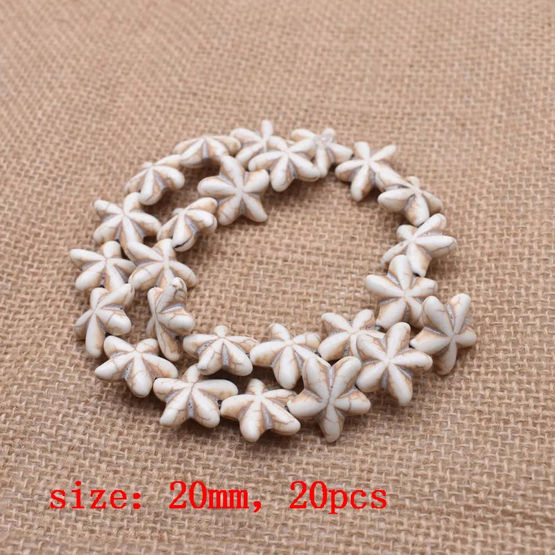 Starfish Skull Howlite Leaf Cross Turquoise Spacer Beads for Jewelry Making