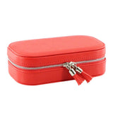 Small Jewelry Case High Leather Ring Pendant Earring Box Portable Cosmetic Bag