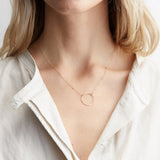 Minimalist Choker Necklace Stainless Steel Pendant Jewelry Gift