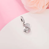 Mum Infinity Pave Double Dangle Charm 925 Sterling Silver Jewelry