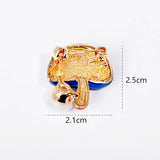 Mushroom Brooch Freshwater Pearl Crystal Pin