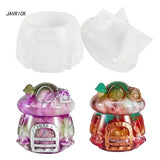 Mushroom House Jars Silicone Molds with Lid - Resin Epoxy Casting Mold
