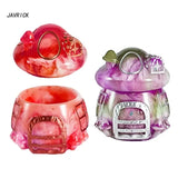 Mushroom House Jars Silicone Molds with Lid - Resin Epoxy Casting Mold