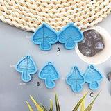 Mushroom Keychain Earrings Resin Molds DIY Crafts