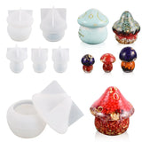 Mushrooms Silicone Epoxy Resin Mold for DIY Storage Bottle Home Decoration