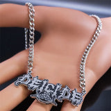 DEICIDE Pendant Necklace Stainless Steel Silver Punk Heavy Metal Chain Necklaces