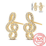 925 Silver Rose Earphone Notes K Earrings