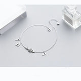 Sterling Silver Music Note Treble Clef Anklet for Women Girls