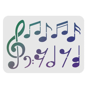 Music Note Stencil Plastic for DIY Craft Paint