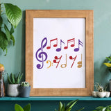 Music Note Stencil Plastic for DIY Craft Paint
