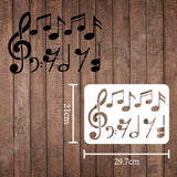 Music Note Stencil Plastic for DIY Craft Paint