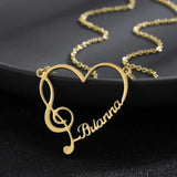 Music Note Treble Musical Symbol G Clef Custom Necklace