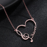 Music Note Treble Musical Symbol G Clef Custom Necklace