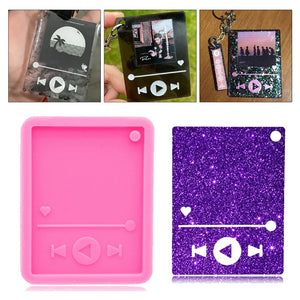 Music Player Keychain Epoxy Resin Mold DIY Crafts Tools