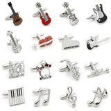 Music Series Cuff Links - 28 Designs - Guitar Style Option