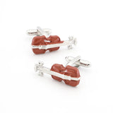 Musical Instrument Cuff Links Set Guitar Microphone Piano Violin Drum DJ