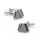 Musical Instrument Cuff Links Set Guitar Microphone Piano Violin Drum DJ