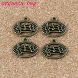 Musical Note Charm Pendants 100Pcs Antique Bronze Alloy DIY Jewelry