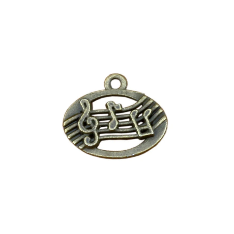 Musical Note Charm Pendants 100Pcs Antique Bronze Alloy DIY Jewelry