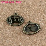 Musical Note Charm Pendants 100Pcs Antique Bronze Alloy DIY Jewelry