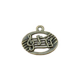 Musical Note Charm Pendants 100Pcs Antique Bronze Alloy DIY Jewelry