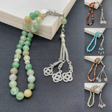 Muslim 8mm Agate Rosary Tasbih 33 Beads Prayer Dhikr Misbaha