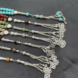 Muslim 8mm Agate Rosary Tasbih 33 Beads Prayer Dhikr Misbaha