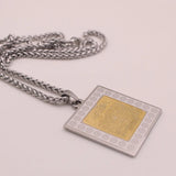 Muslim Allah Ayatul Kursi Stainless Steel Pendant Necklace Islam