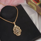 Muslim Allah Pendant Slide Chain Necklace for Women