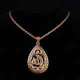 Muslim Allah Pendant Slide Chain Necklace for Women