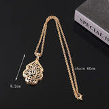Muslim Allah Pendant Slide Chain Necklace for Women