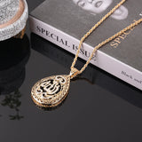 Muslim Allah Pendant Slide Chain Necklace for Women