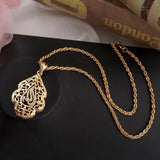 Muslim Allah Pendant Slide Chain Necklace for Women