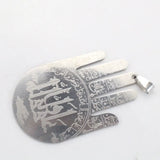 Muslim Allah Hamsa Hand of Fatima Pendant Necklace