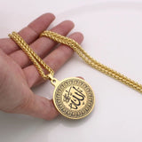 Muslim Allah Pendant Necklace Stainless Steel