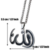 Muslim Allah Pendant Necklace Stainless Steel Charm Islam Jewelry Men Women
