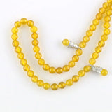Muslim Bracelet Tashih Yellow Agate Chalcedony Beads Allah Pendant Gift