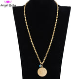 Muslim Demon Eye Coin Allah Pendant Necklace