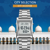 Muslim Digital Watch Men Women Pilgrimage Time Reminder Watches For Islamic