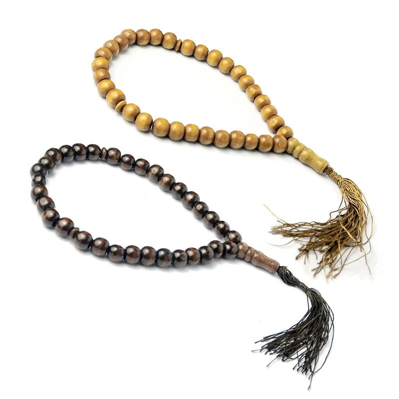 Islamic Rosary Beads 33 Finger 8mm Wood for Bracelet Making
