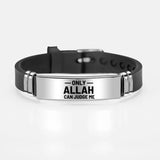 Muslim Islam Allah Bracelet Bangle Engraved Arabic Shahada Stainless Steel Silic