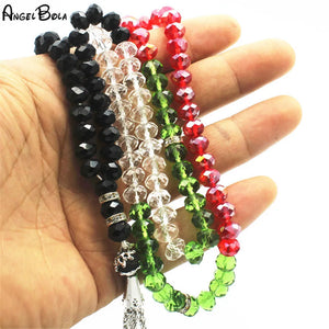 Muslim Islamic 8mm Tasbih Tassel Pendant 99 Prayer Beads Allah Mohammed Rosary