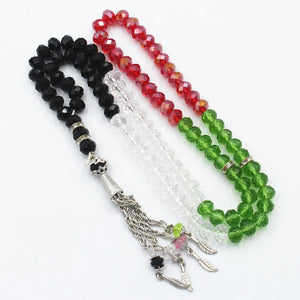 Muslim Islamic 8mm Tasbih Tassel Pendant 99 Prayer Beads Allah Mohammed Rosary