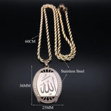 Muslim Islamic Quran Allah Necklace for Men