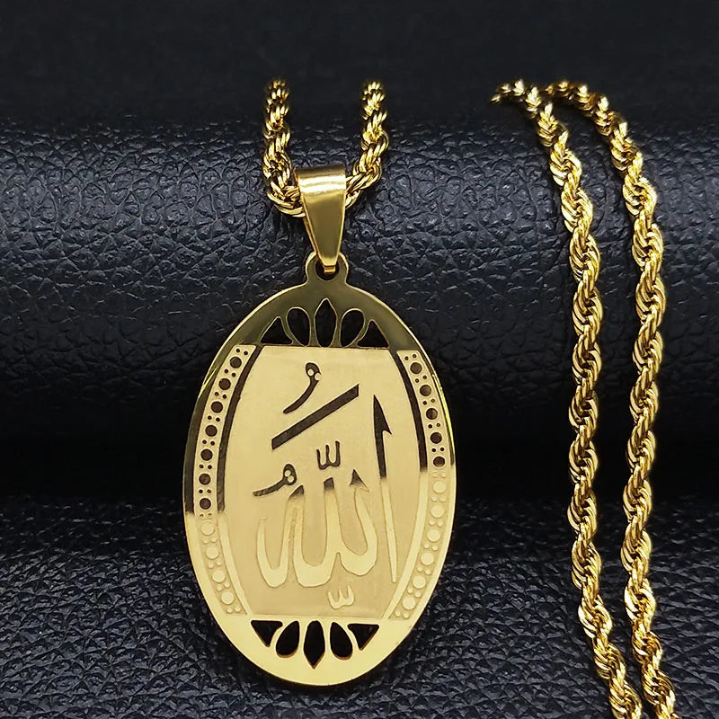 Muslim Islamic Quran Allah Necklace for Men