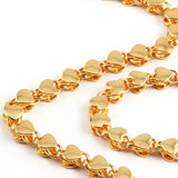 Muslim Islamic Peach Heart Women Charm Necklace Arabian Wedding Party