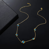 Eye Crystal Charm Necklace Turkey Eye Necklace Plated Never Fade