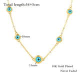 Eye Crystal Charm Necklace Turkey Eye Necklace Plated Never Fade